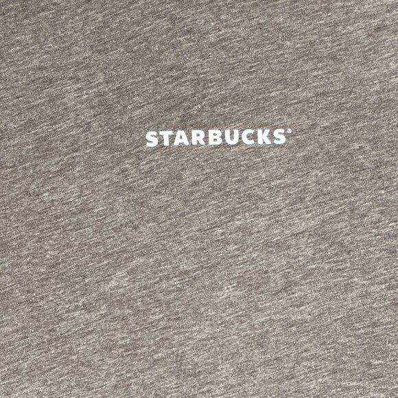 Starbucks Tee Men L Brown Soft Fabric Graphic Print Logo  By Next Level Apparel - Picture 3 of 8